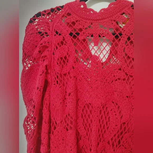 FARM Rio Scarlet Long Sleeve Lace Dress - Picture 8 of 13